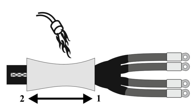 Инструкция по монтажу концевой термоусаживаемой муфты на кабель напряжением до 1 кВ в пластмассовой изоляции